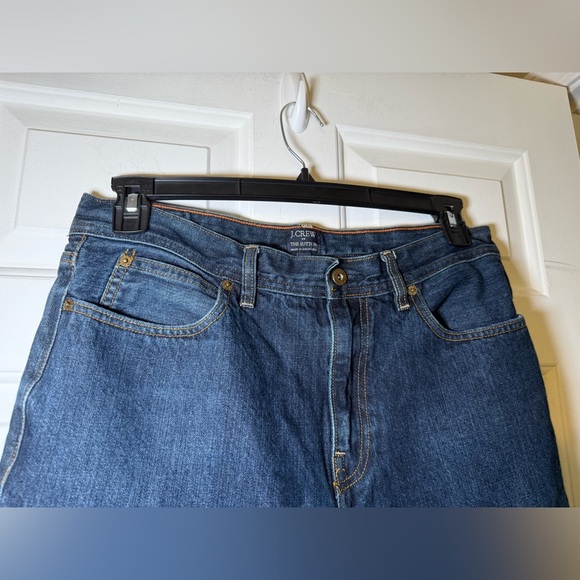 J Crew Mens Jeans The Sutton Straight Dark Wash Denim Size 34x30 Mid-Rise - Picture 2 of 5